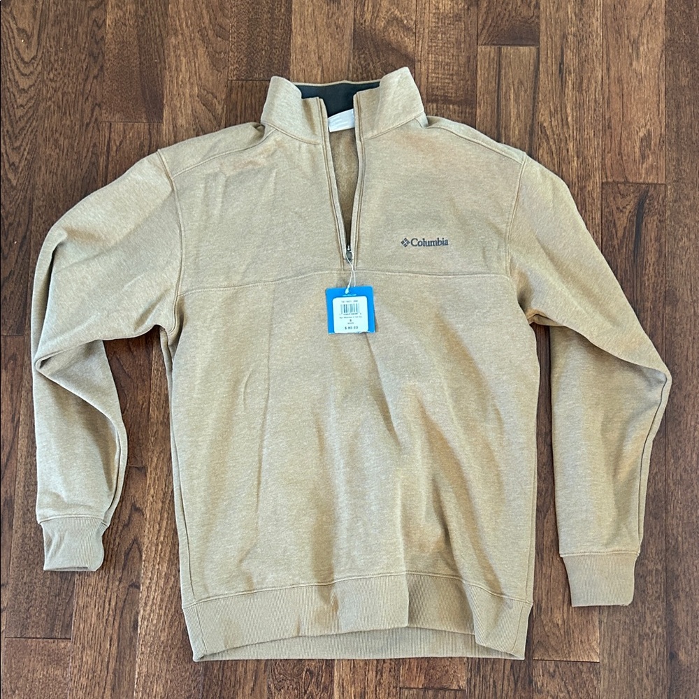 Columbia Men's Zip-Up Sweater in Tan